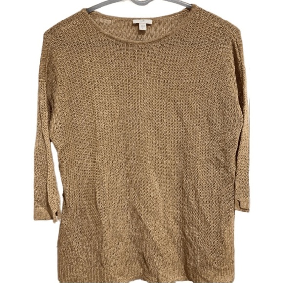 J. Jill Sweaters - J.Jill Women’s Beige Linen Sweater Sz. S Pullover Knit Blouse NWOT